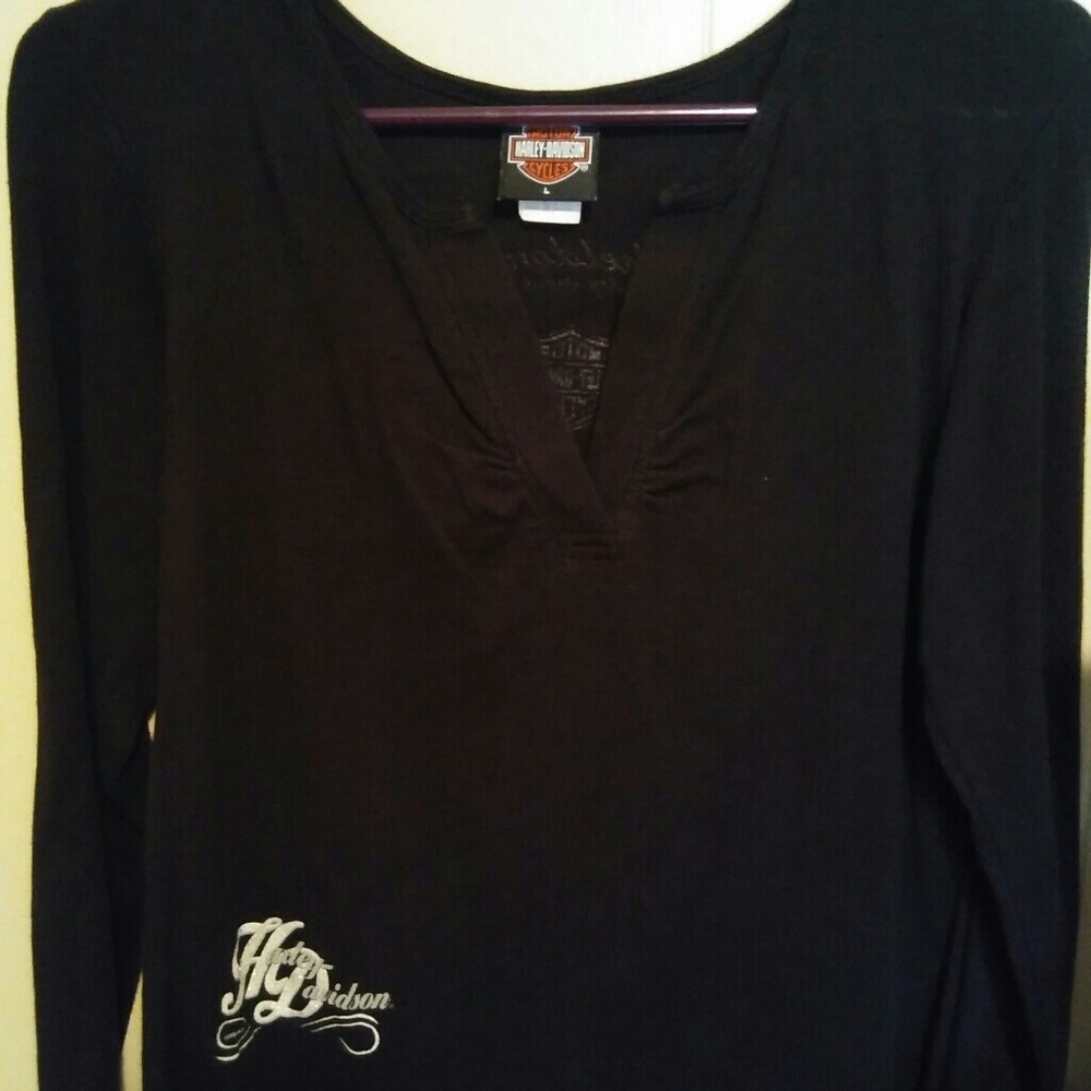 Harley-Davidson unusual v neck top